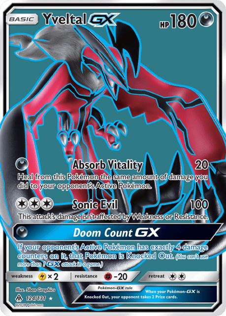 Yveltal-GX (Holofoil) (124) — Forbidden Light