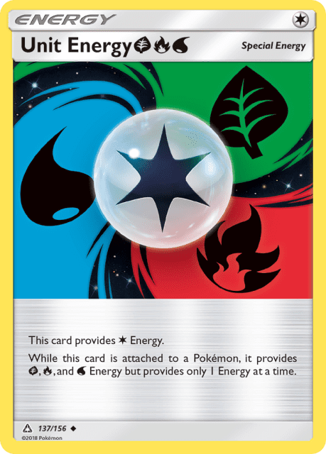 Unit Energy GrassFireWater (Reverse Holofoil) (137) — Ultra Prism
