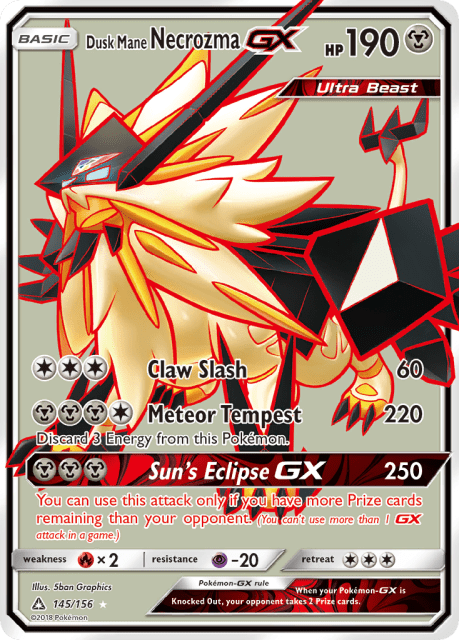 Dusk Mane Necrozma-GX (Holofoil) (145) — Ultra Prism