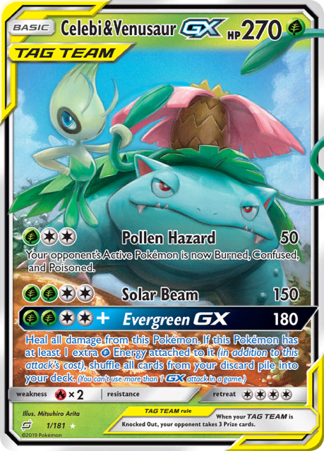 Celebi & Venusaur-GX (Holofoil) (1) — Team Up