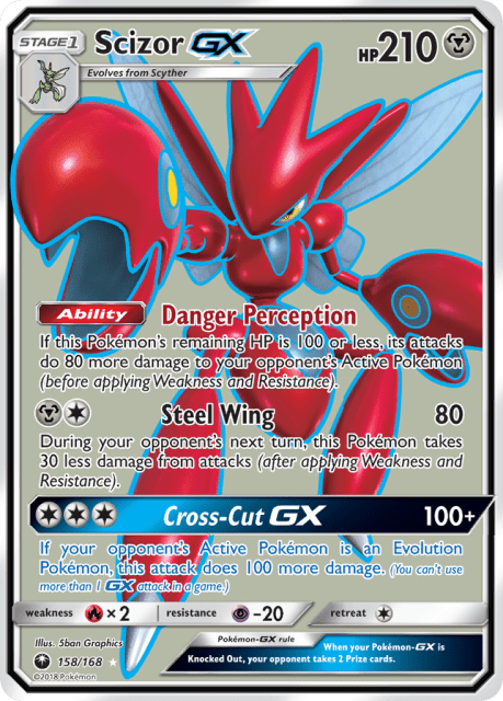 Scizor-GX (Holofoil) (158) — Celestial Storm