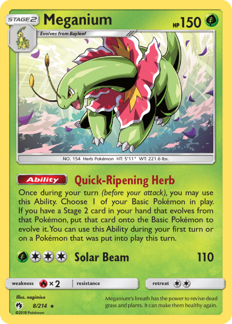 Meganium (Holofoil) (8) — Lost Thunder