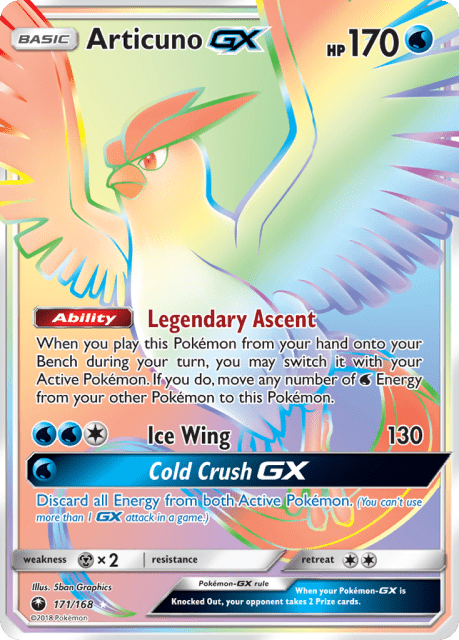 Articuno-GX (Holofoil) (171) — Celestial Storm