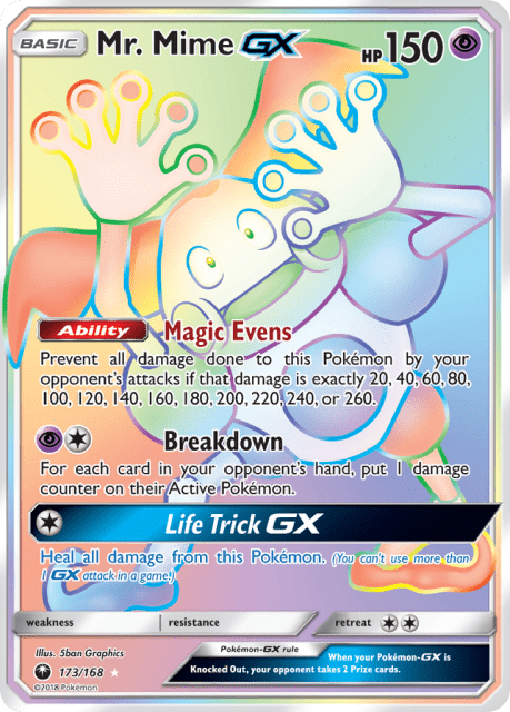 Mr. Mime-GX (Holofoil) (173) — Celestial Storm
