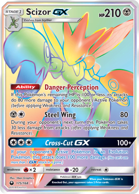 Scizor-GX (Holofoil) (175) — Celestial Storm