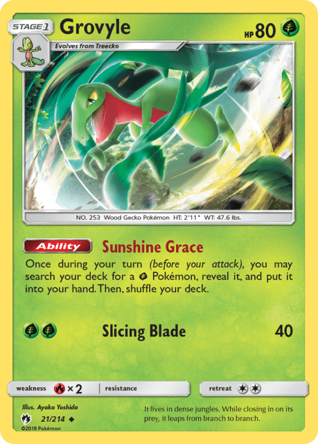 Grovyle (Reverse Holofoil) (21) — Lost Thunder