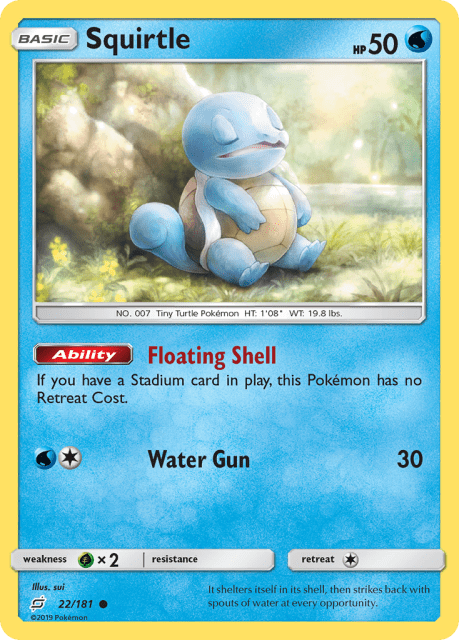Squirtle (Reverse Holofoil) (22) — Team Up