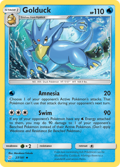 Golduck (Reverse Holofoil) (27) — Team Up