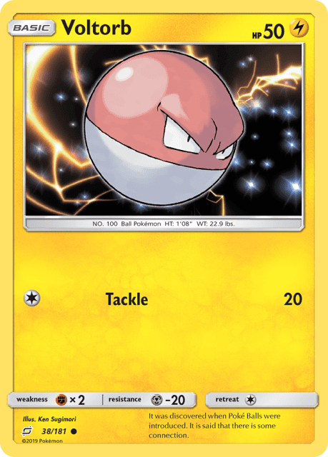 Voltorb (Reverse Holofoil) (38) — Team Up