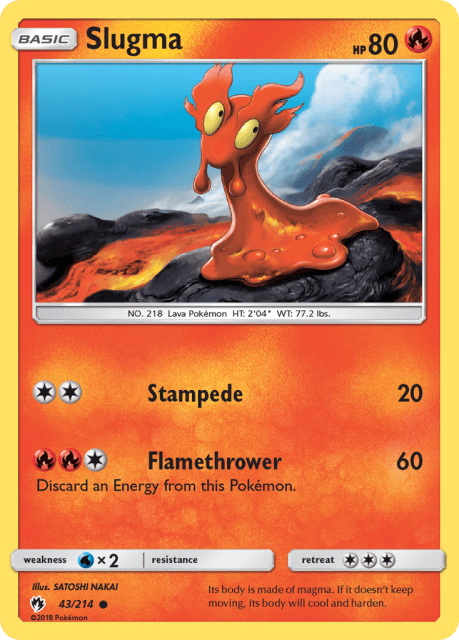 Slugma (Reverse Holofoil) (43) — Lost Thunder