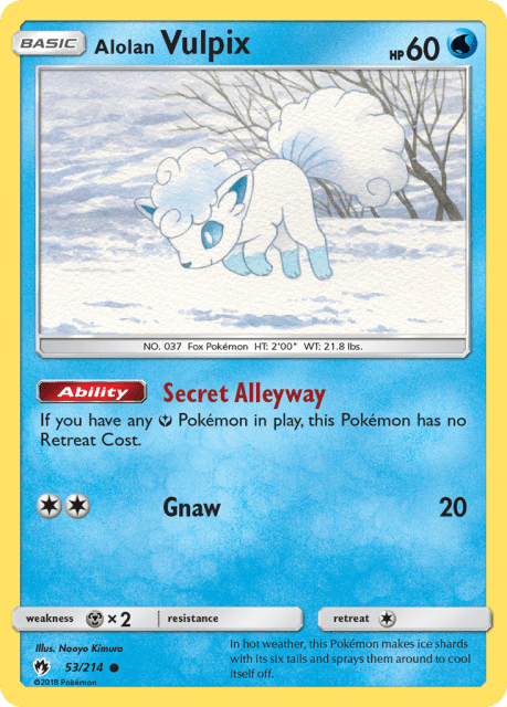 Alolan Vulpix (Reverse Holofoil) (53) — Lost Thunder