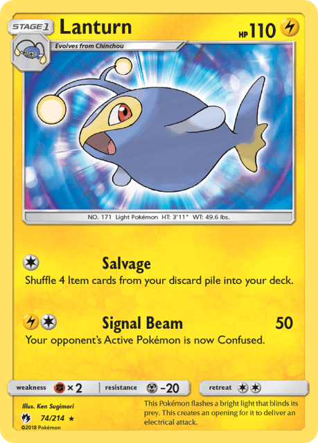 Lanturn (Reverse Holofoil) (74) — Lost Thunder
