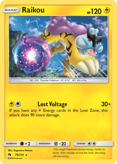 Raikou (Cracked Ice Holofoil) (79) — Lost Thunder