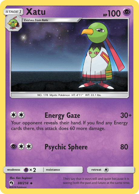 Xatu (Reverse Holofoil) (88) — Lost Thunder