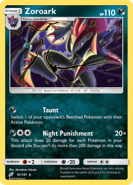 Zoroark (Reverse Holofoil) (91) — Team Up