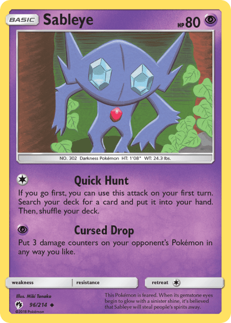 Sableye (96) — Lost Thunder