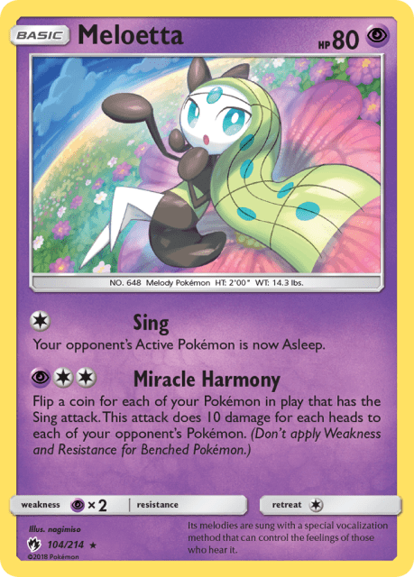 Meloetta (Reverse Holofoil) (104) — Lost Thunder