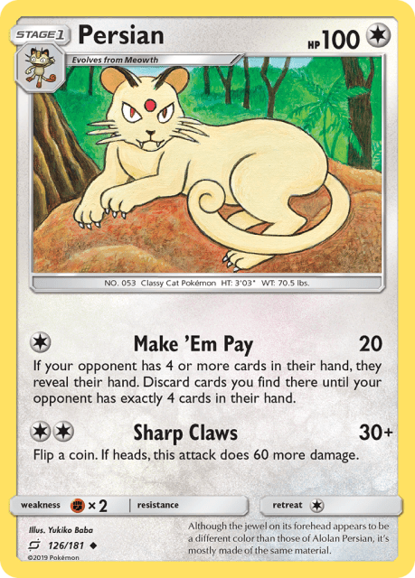Persian (Reverse Holofoil) (126) — Team Up
