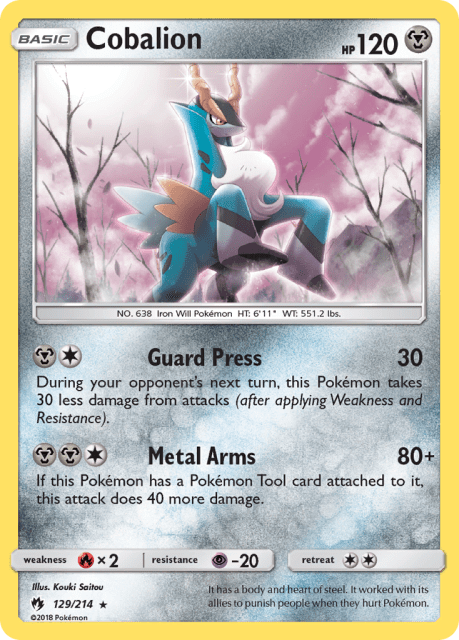 Cobalion (Holofoil) (129) — Lost Thunder