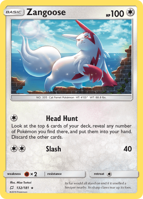 Zangoose (Reverse Holofoil) (132) — Team Up