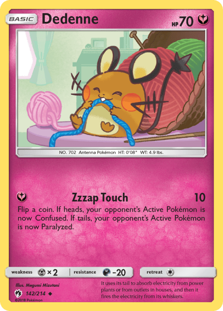 Dedenne (Reverse Holofoil) (142) — Lost Thunder
