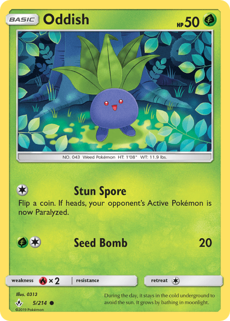Oddish (Reverse Holofoil) (5) — Unbroken Bonds