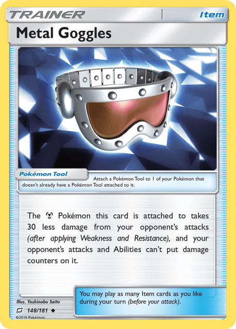 Metal Goggles (Reverse Holofoil) (148) — Team Up