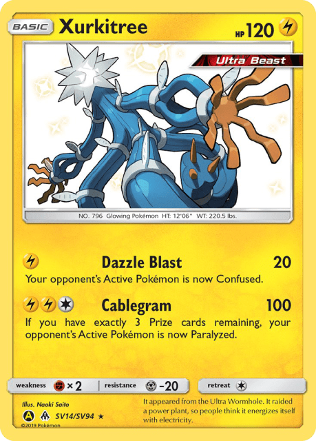 Xurkitree (Holofoil) (SV14) — Hidden Fates Shiny Vault
