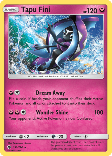 Tapu Fini (Reverse Holofoil) (151) — Lost Thunder