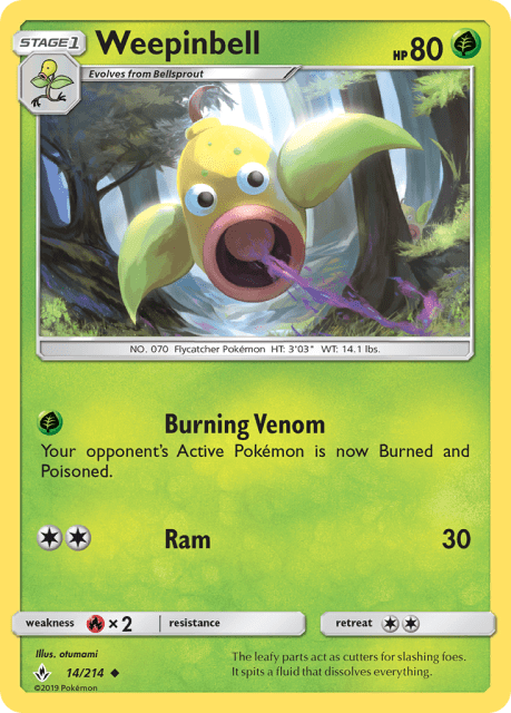 Weepinbell (Reverse Holofoil) (14) — Unbroken Bonds