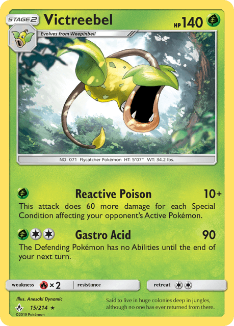 Victreebel (Reverse Holofoil) (15) — Unbroken Bonds