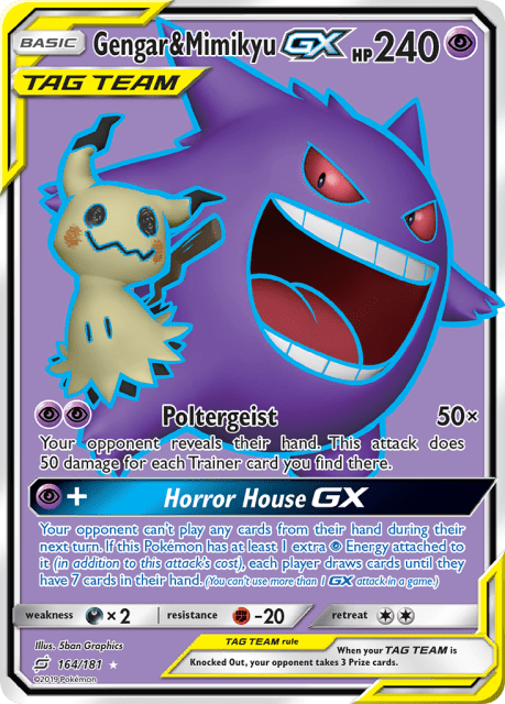 Gengar & Mimikyu-GX (Holofoil) (164) — Team Up