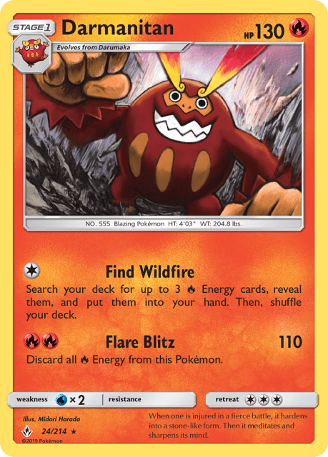 Darmanitan (Reverse Holofoil) (24) — Unbroken Bonds