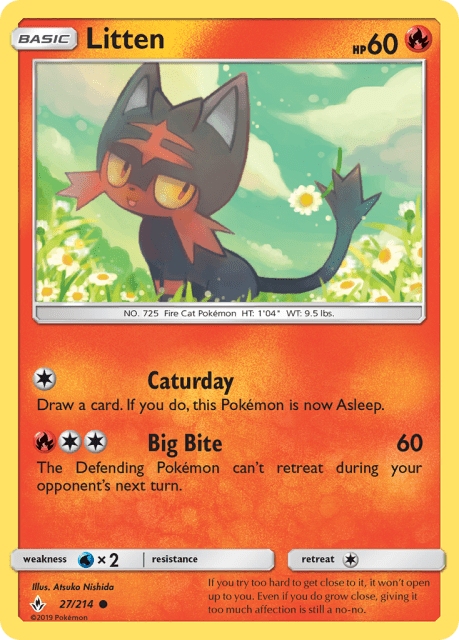 Litten (Reverse Holofoil) (27) — Unbroken Bonds
