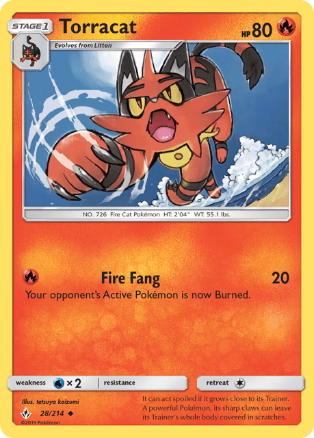 Torracat (Reverse Holofoil) (28) — Unbroken Bonds