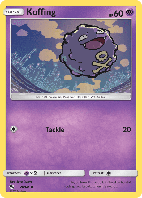 Koffing (Reverse Holofoil) (28) — Hidden Fates