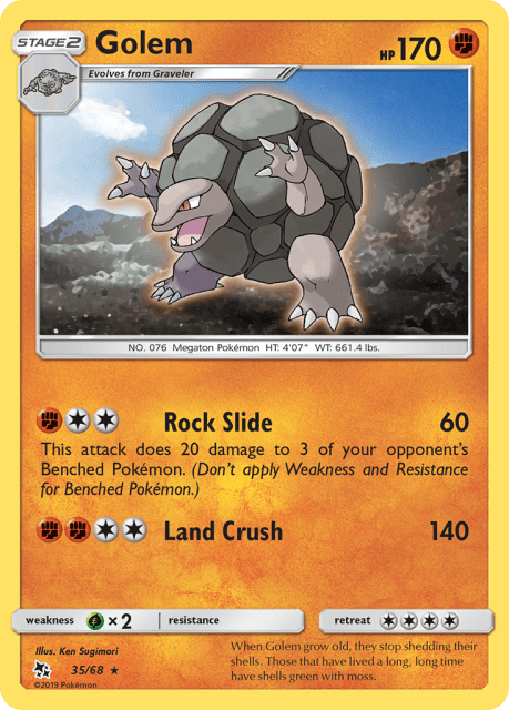 Golem (Reverse Holofoil) (35) — Hidden Fates