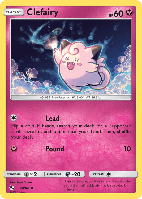 Clefairy (Reverse Holofoil) (38) — Hidden Fates