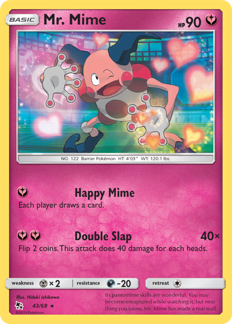 Mr. Mime (Reverse Holofoil) (43) — Hidden Fates