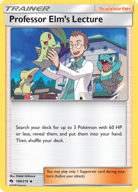 Professor Elm's Lecture (Reverse Holofoil) (188) — Lost Thunder