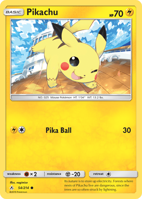 Pikachu (Reverse Holofoil) (54) — Unbroken Bonds