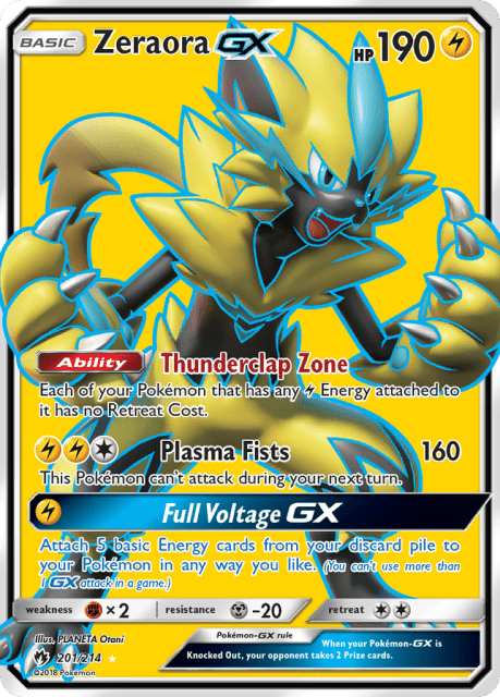 Zeraora-GX (Holofoil) (201) — Lost Thunder