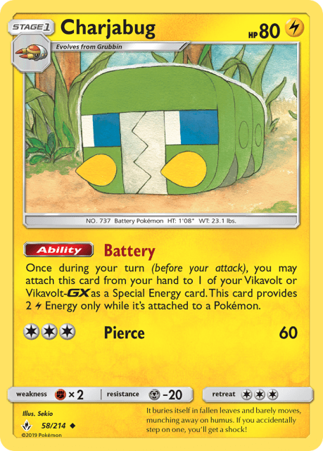 Charjabug (Reverse Holofoil) (58) — Unbroken Bonds