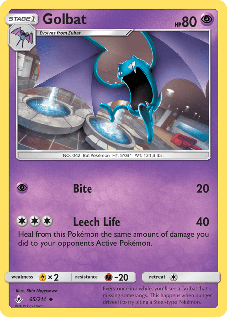 Golbat (Reverse Holofoil) (65) — Unbroken Bonds