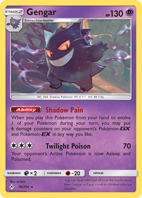 Gengar (Reverse Holofoil) (70) — Unbroken Bonds