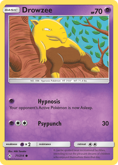 Drowzee (Reverse Holofoil) (71) — Unbroken Bonds