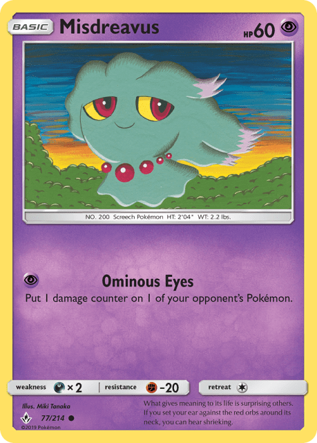 Misdreavus (Reverse Holofoil) (77) — Unbroken Bonds
