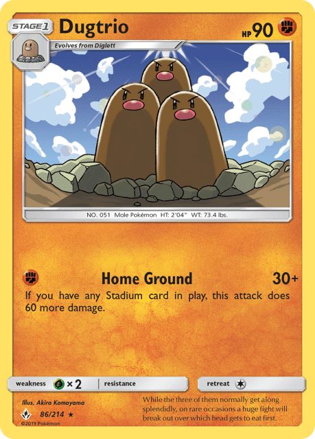 Dugtrio (Reverse Holofoil) (86) — Unbroken Bonds