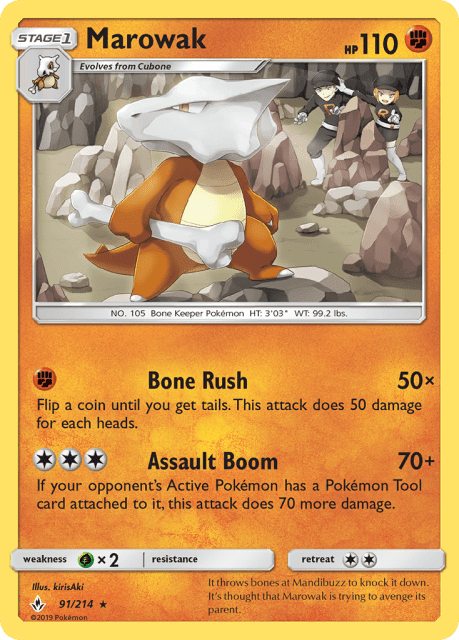 Marowak (Reverse Holofoil) (91) — Unbroken Bonds