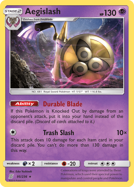 Aegislash (Reverse Holofoil) (95) — Unified Minds